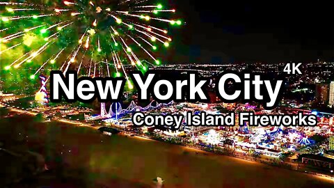 New York City at Night 4K Coney Island Fireworks 2021 HD