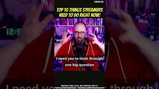 The Number One Thing Streamers Need to Consider... #shorts