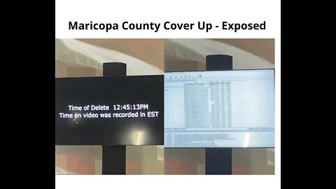 Maricopa Election Cover Up Caught on Video.