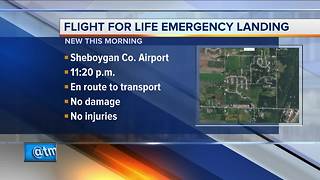 Mechanical issues force Flight-For-Life helicopter to make emergency landing in Sheboygan County