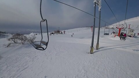 Niseko skiing - top to bottom during clear sky for the first time-1