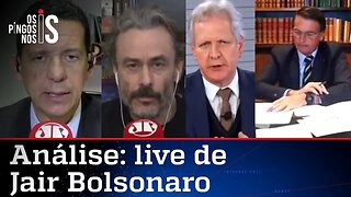 Comentaristas analisam a live do presidente Jair Bolsonaro de 27/08/20