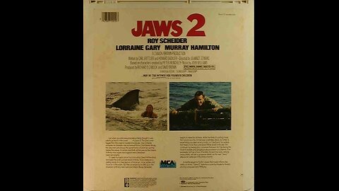 Jaws 2 (1978) Sealed CED Videodisc Unwrapping