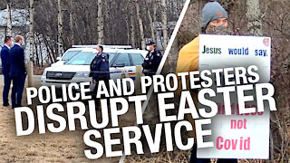 “Westboro Baptist-type” protesters cry after GraceLife Church elders approach them on Easter Sunday