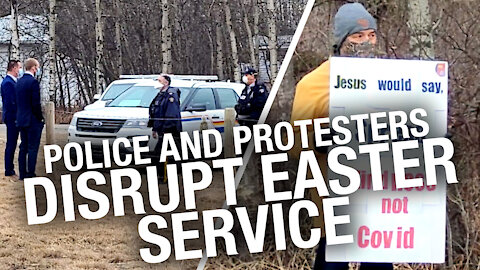 “Westboro Baptist-type” protesters cry after GraceLife Church elders approach them on Easter Sunday