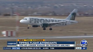 Frontier Airlines flight attendants begin accepting tips