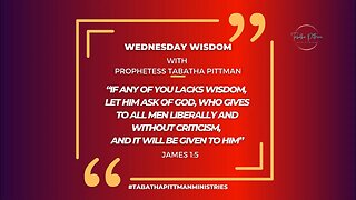 Prophetess Tabatha is LIVE! Wednesday #Wisdom #tabinspires #prophetessTabathaPittman