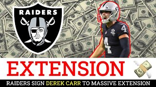 Las Vegas Raiders News: Raiders Extend QB Derek Carr To MASSIVE 3-Year Deal - FULL Contract Details