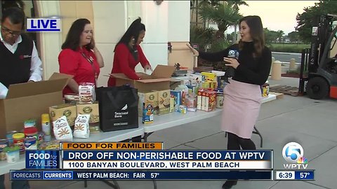 All-day food drive today at WPTV in downtown West Palm Beach