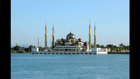 The magnificent Crystal Mosque (Masjid Kristal) at Terengganu, Malaysia