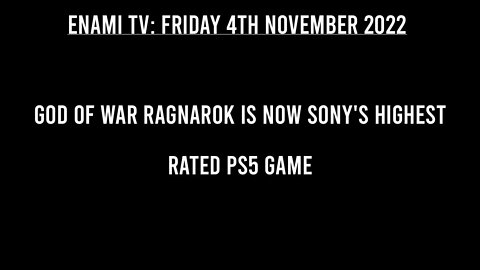 Gaming News: God of War Ragnarok Is Now Sony's Highest Rated PS5 Game.