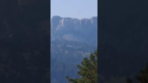 View of Mt. Rushmore from Doane Robinson Tunnel on Iron Mountain Road