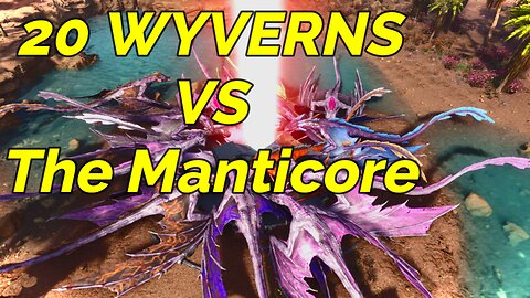 20 LIGHTNING WYVERNS VS The MANTICORE In Ark | Ark Survival Ascended