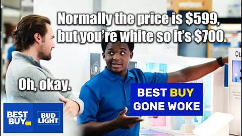 NO white! WOKE Best Buy EXCLUDE WHITE! #BoycottBestBuy #BestLight #BudBuy #BestBuy