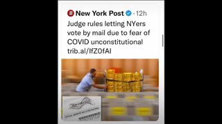 🚨 BREAKING: Mail In Ballots Ruled Unconstitutional In New York!