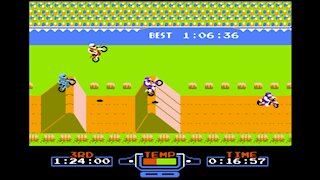 Excitebike 1985 NES (Gameplay)