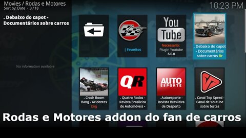 Rodas e Motores addon do fan de carros