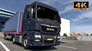 Man TGX carrying container | Euro Truck Simulator 2 Gameplay "4K"