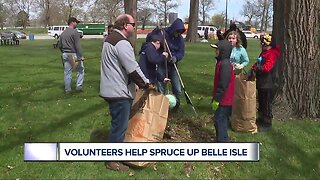 Volunteers help spruce up Belle Isle for spring, summer