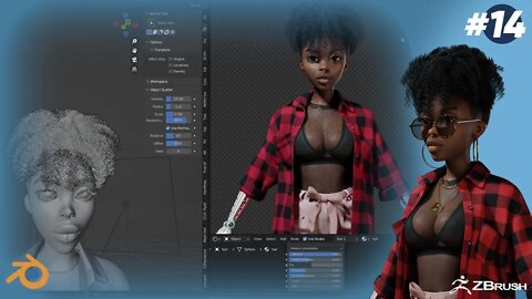 how to create stylized character speedthrough| Part 14 | look development | ZBrush |Blender tutorial