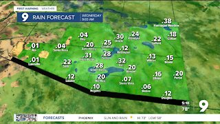 Much cooler air arrives with rain and even some mountain snow