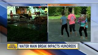 Massive water main break closes portion of N. Rome Avenue in Tampa