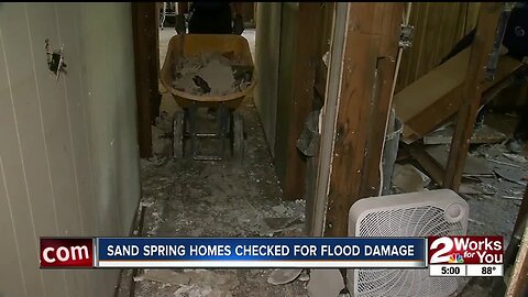 Sand Springs homes checked for flood damage