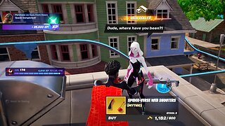 Purchase an item from Gwen Fortnite Quests [SPIDER-VERSE WEB SHOOTERS]