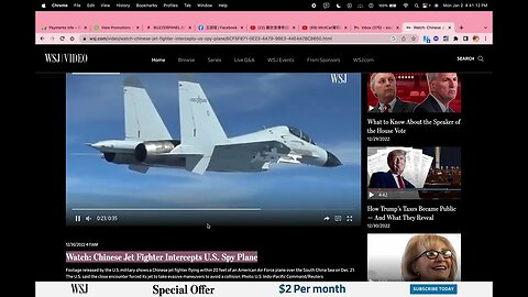 Watch: Chinese Jet Fighter Intercepts U.S. Spy Plane ReAd at WSJ