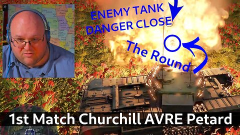 Kill at 130 meters! ~ Churchill AVRE Petard First Match [War Thunder Gameplay]