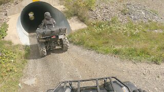 Quading in a tunnel full of water