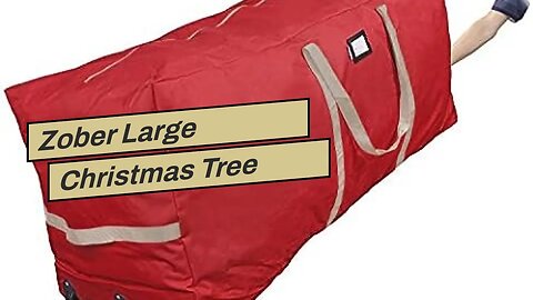 Zober Large Christmas Tree Storage Bag - Fits Up to 9 ft Tall Holiday Artificial Disassembled T...
