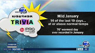 Weather trivia: Warmest day in January