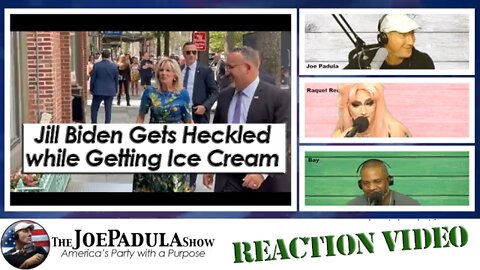 Reaction Video Jill Biden Gets Heckled while Going For Ice Cream. Secret Service Laughs