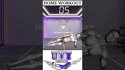 🏠 Side Plank Home Workout - Strengthen Your Core Anywhere! 🔥