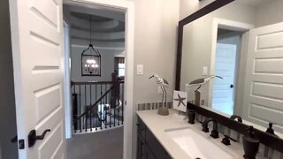 Bedroom Home with Mirrored Backsplash : New Home Tour 2022 : Model Home Tour