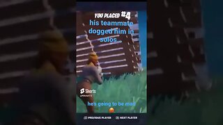 His teammate dogged him in solos… (teamers caught) 😂