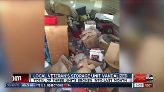 Veteran's Storage Unit Vandalized