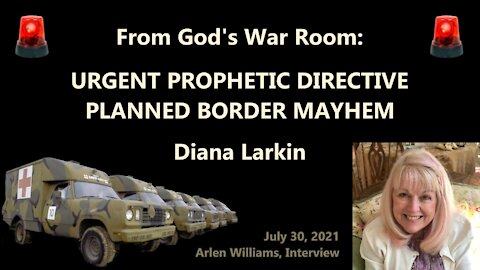 URGENT PROPHETIC DIRECTIVE, PLANNED BORDER MAYHEM; from God's War Room to Diana Larkin