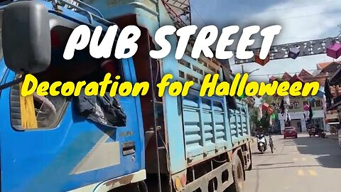 The decoration Pub Street's walkway for welcoming Halloween 2022 - Siem Reap