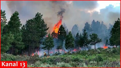 One person killed in Colorado as 100 large blazes burn across western US