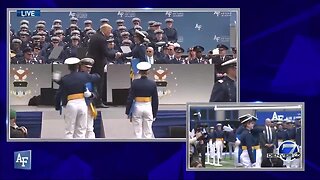 President Trump shakes the hand of every cadet graduating from the Air Force Academy