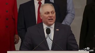 House Majority Leader Steve Scalise speaks at the 2023 March for Life