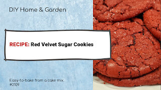 Red Velvet Sugar Cookies (make from a cake mix)
