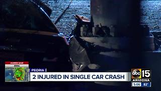 Two injured in Peoria crash overnight