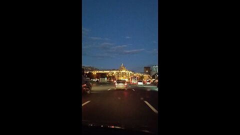 Night Road view Baku city