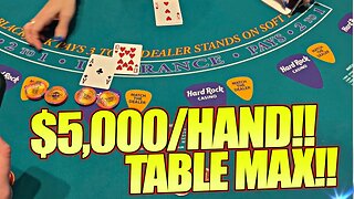 TABLE MAX $5,000/HAND! QUICKEST BLACKJACK TABLE WIN!
