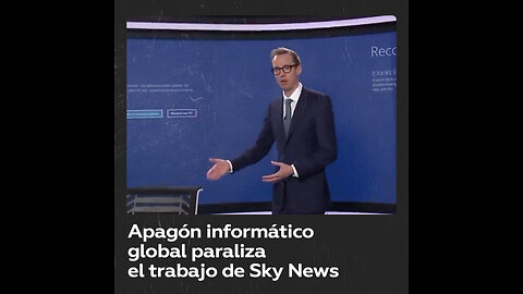 Presentador de Sky News muestra cómo la avería informática global afectó al canal