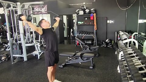 Dumbbell Straight Arm Standing Crucifix
