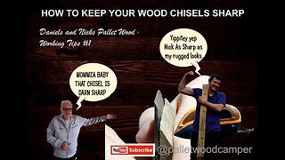 How To Make HONING GUIDE and Keep Your WOOD CHISELS RAZOR SHARP @palletwoodcamper